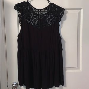 Torrid size 2 Black Peplum Top